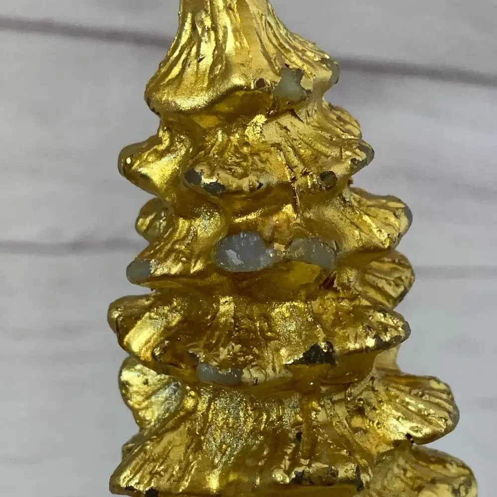 Vintage Chesapeake Bay Candle Gold Christmas Tree Candle 5